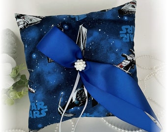 Star Wars Wedding Ring Pillow, Fantasy Wedding, Geek Wedding Pillow, Star Wars Wedding