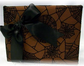 Black Gothic Wedding Guest Book, Alternative Wedding, Halloween Wedding Guest Book