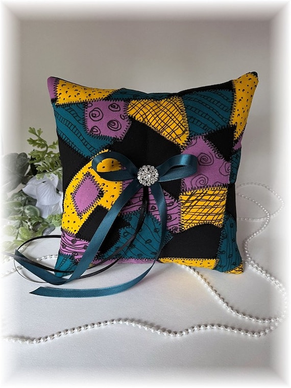 Jack and Sally Wedding Ring Pillow Nightmare Before Christmas Wedding Black Jack Skellington Ring Pillow Goth Wedding Pillow Alternative Etsy Canada