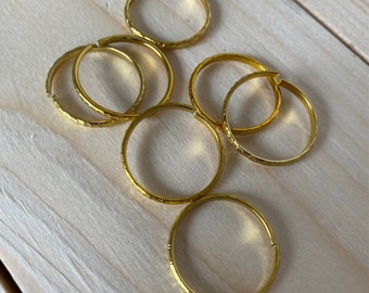 Gold or Silver Faux Wedding Bands, Fake Wedding Rings, Craft Wedding Bands, Pair Of Rings