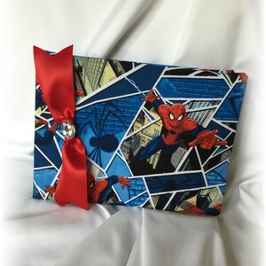 Spiderman Wedding Guest Book, Navy Spiderman Guest Book, Superhero Guest Book, Superhero Wedding