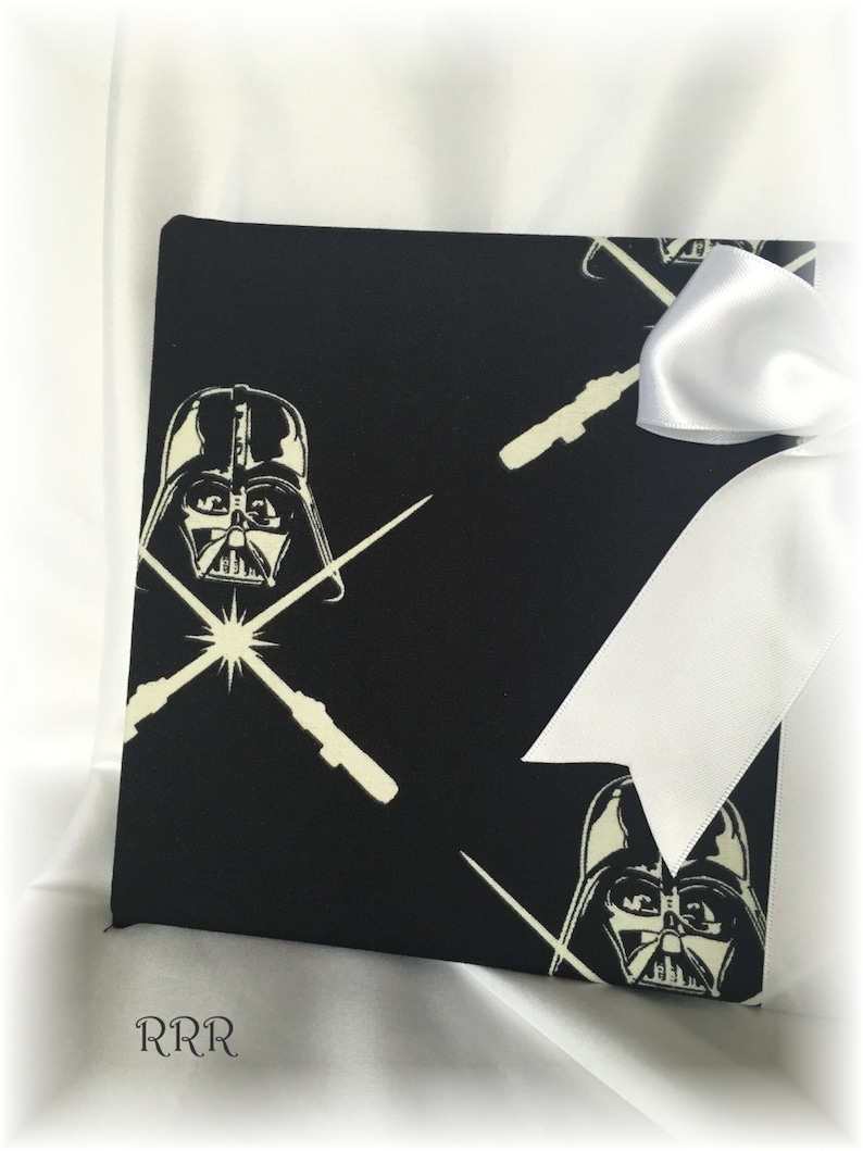Sci fi Wedding Fantasy Wedding Star Wars Darth Vader Wedding Guest Book Black and White Wedding Guest Book Star Wars Wedding