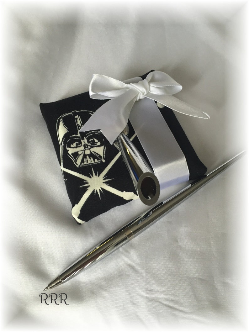 Star Wars Wedding Black and White Wedding Guest Pen Star Wars Darth Vader Wedding Guest Pen Sci fi Wedding Fantasy Wedding