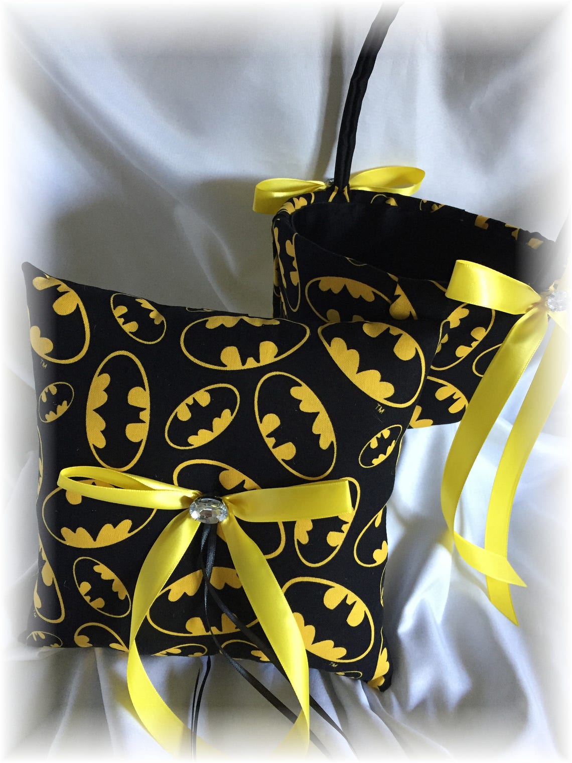 Batman Wedding Flower Basket Ring Pillow Batman Flower Girl Etsy