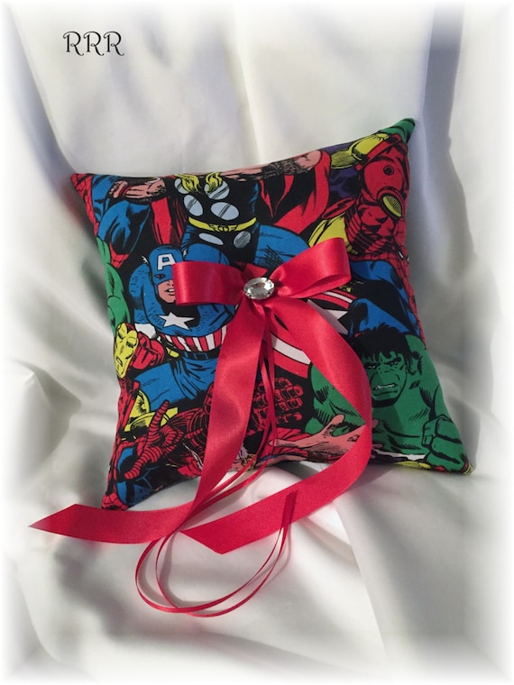 Avengers Wedding Ring Pillow, Superhero Wedding