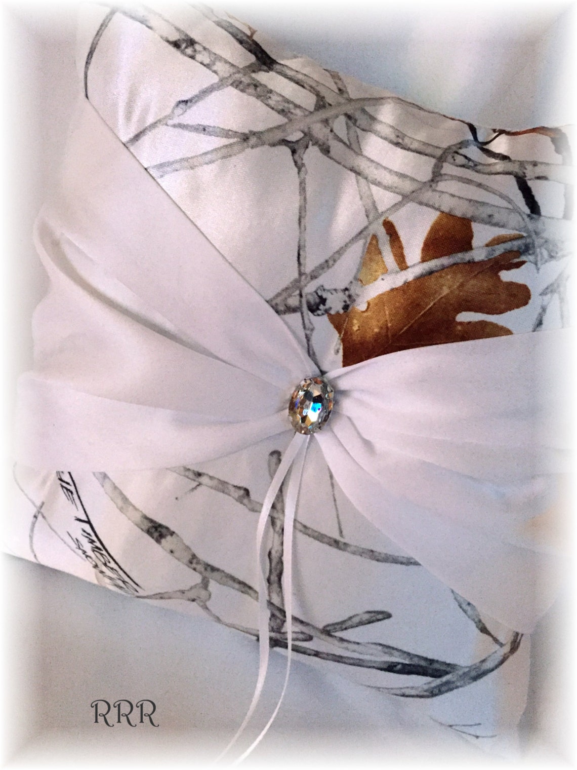 Snow Camo Wedding Ring Pillow White Ring Pillow Snow Camo Etsy