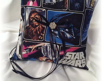 Almofada de aliança de casamento de Star Wars, casamento de fantasia