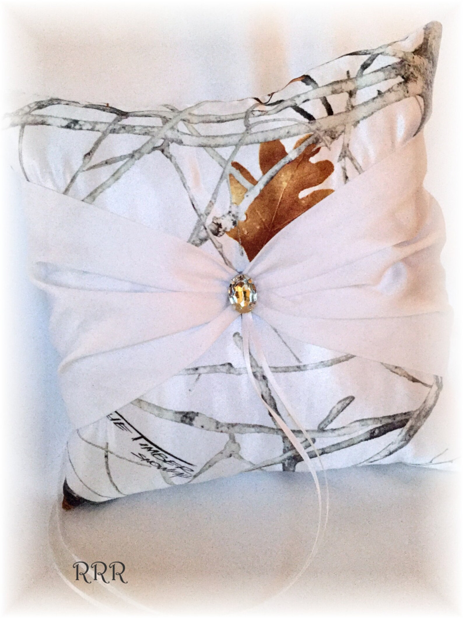 Snow Camo Wedding Ring Pillow White Ring Pillow Snow Camo Etsy