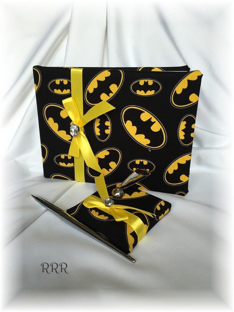 Batman Wedding Guest Book Pen Flower Basket Ring Pillow Etsy