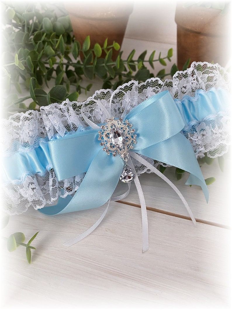 Light Blue Wedding Bridal Garter Set Wedding Garter Lace - Etsy