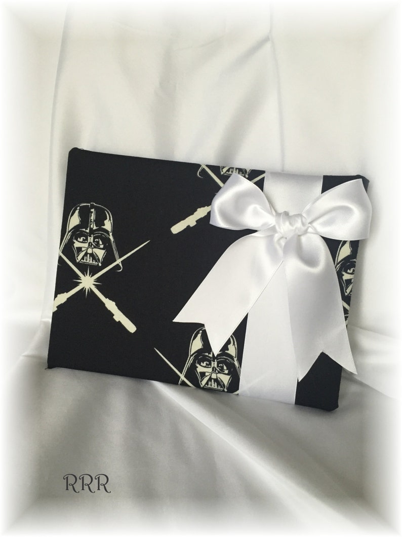 Sci fi Wedding Fantasy Wedding Star Wars Darth Vader Wedding Guest Book Black and White Wedding Guest Book Star Wars Wedding