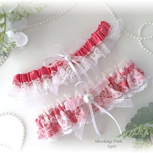 Shocking Pink Bridal Garter, Pink Bridal Garter, Garter for Bride, Wedding Garter, Pink Garter, Garter for Bride, Shocking Pink Garter