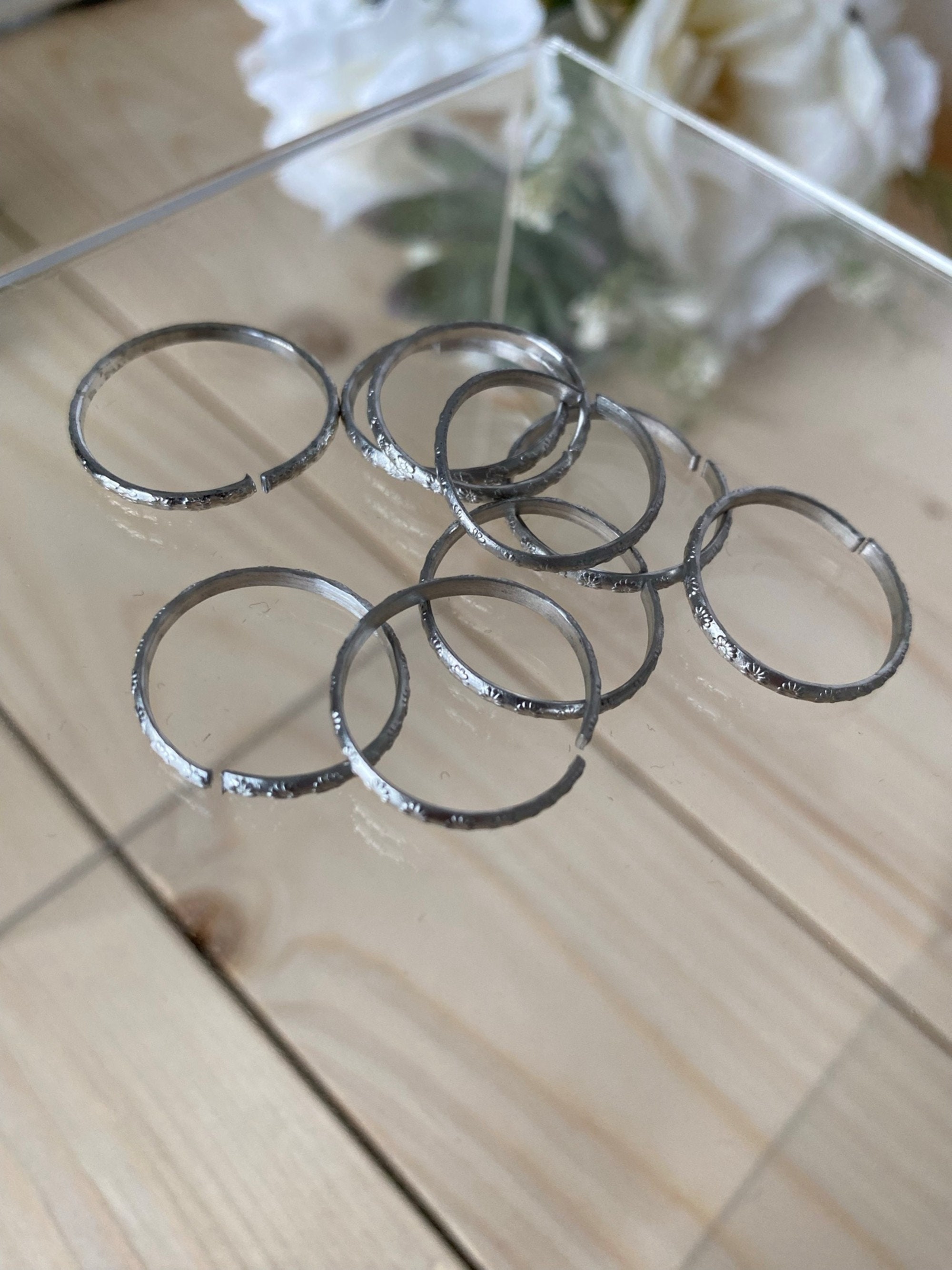 Alianzas de boda falsas de oro o plata anillos de boda falsos alianzas de boda artesanales pares de anillos Etsy Mexico