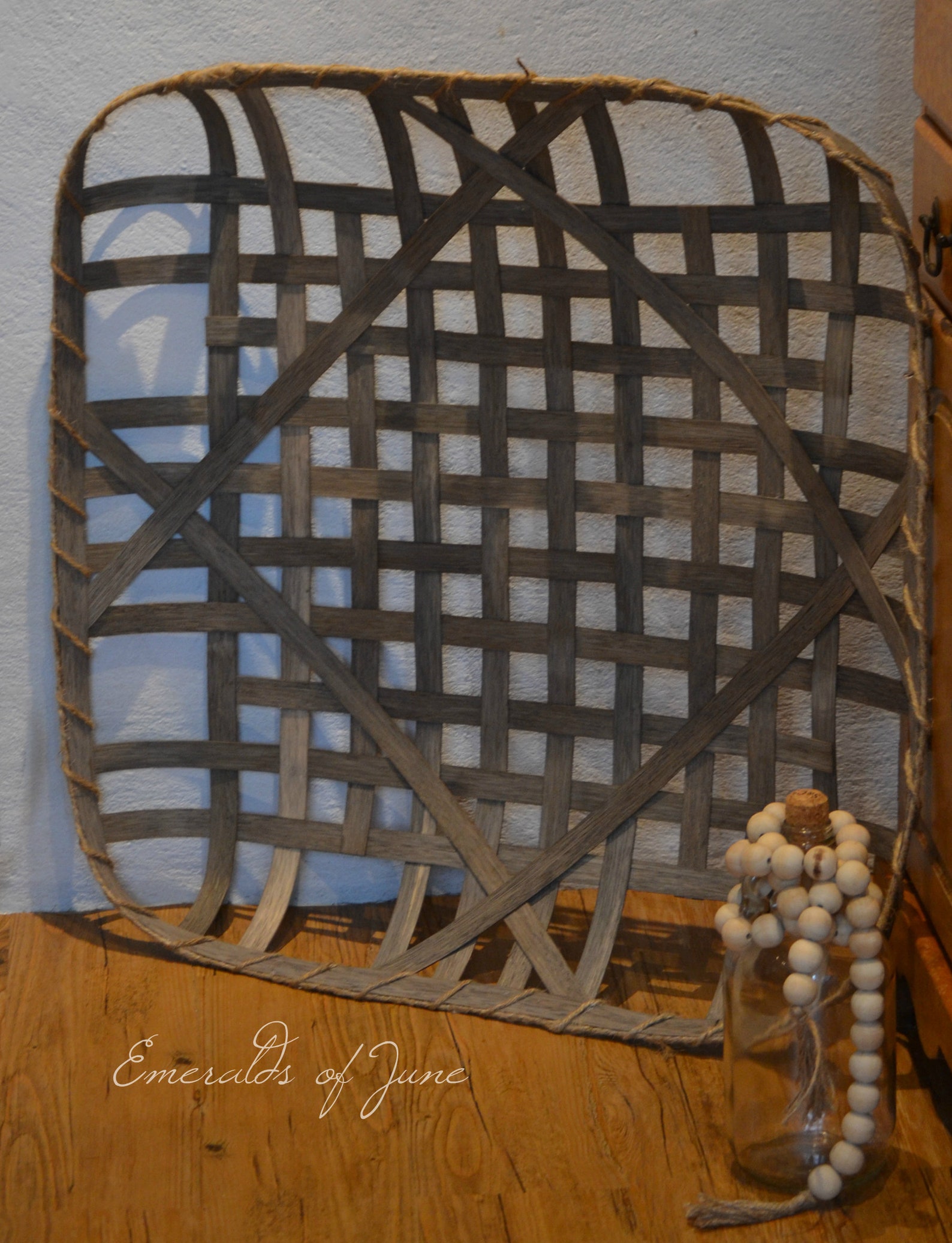 Extra large square tobacco basket 30x30 Etsy