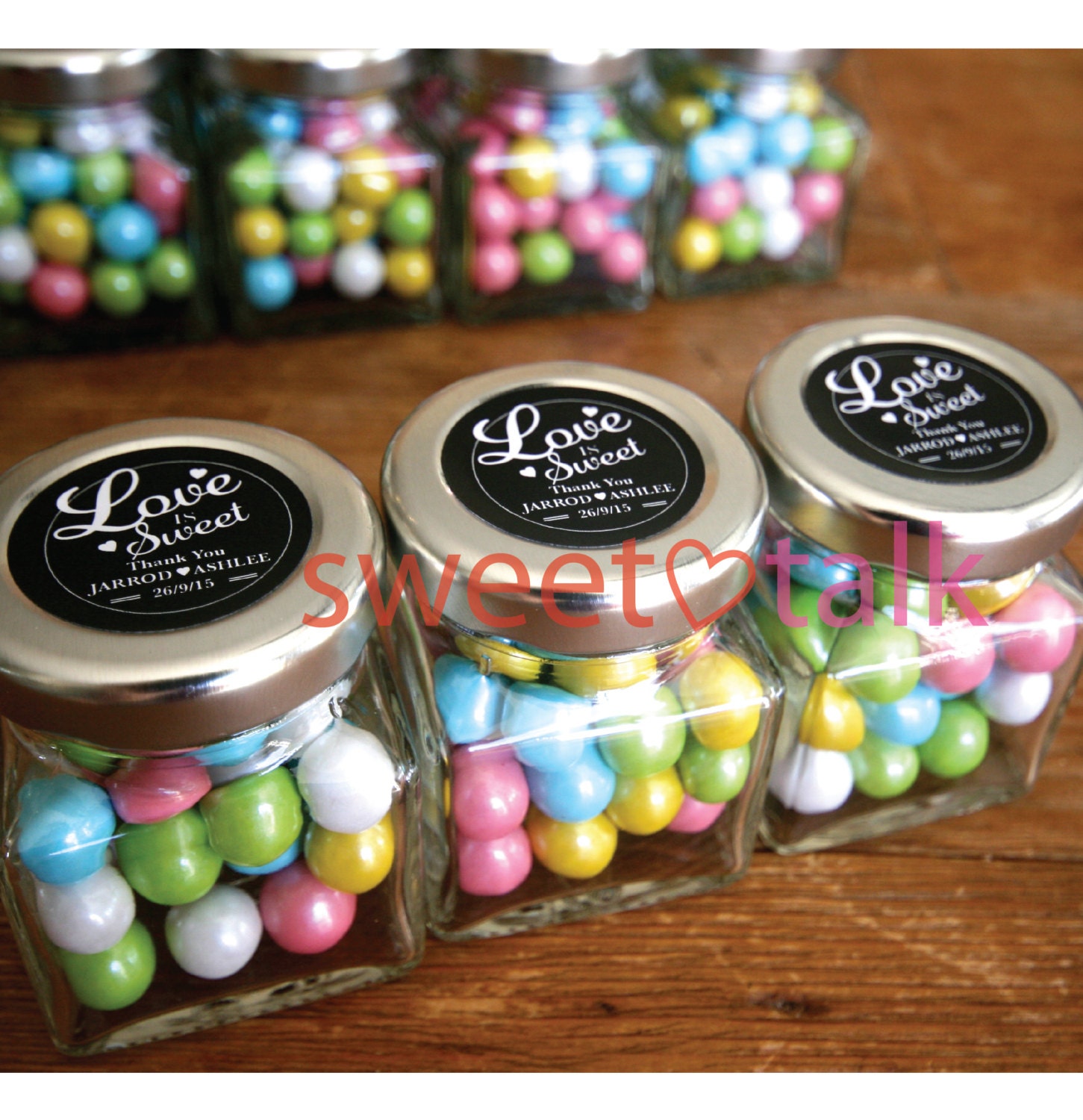Sweet On You Glass Candy Jars