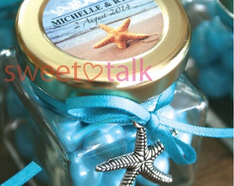 Personalised Beach Theme Wedding Favour