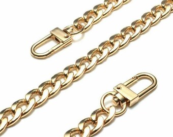 Replacement gold color chain strap for purses. Favorite, pouchette, speedy, etc.