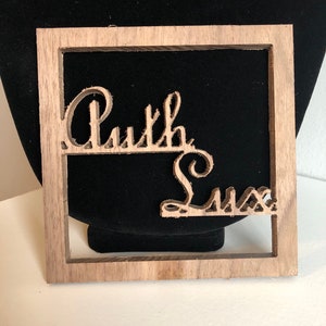 Logo wood cutting custom design