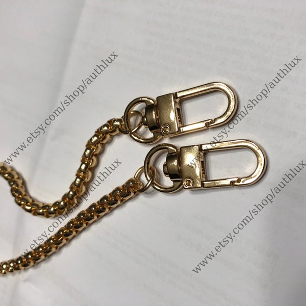 Replacement gold color chain strap for purses. Favorite, pouchette, speedy, etc.