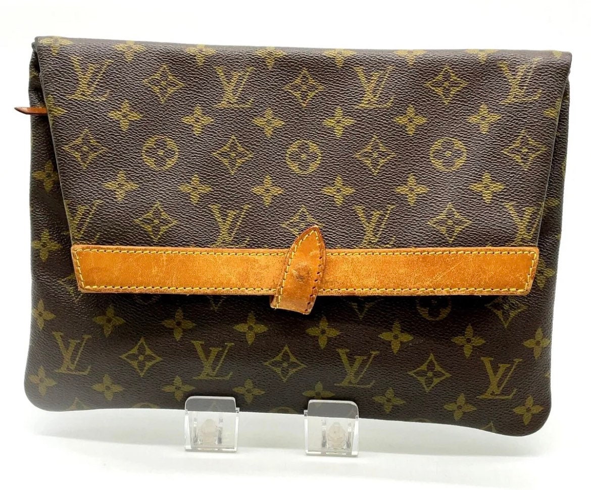 Used Brown Louis Vuitton Authentic Vintage Monogram Pochette Accessories  Handbag Houston,TX