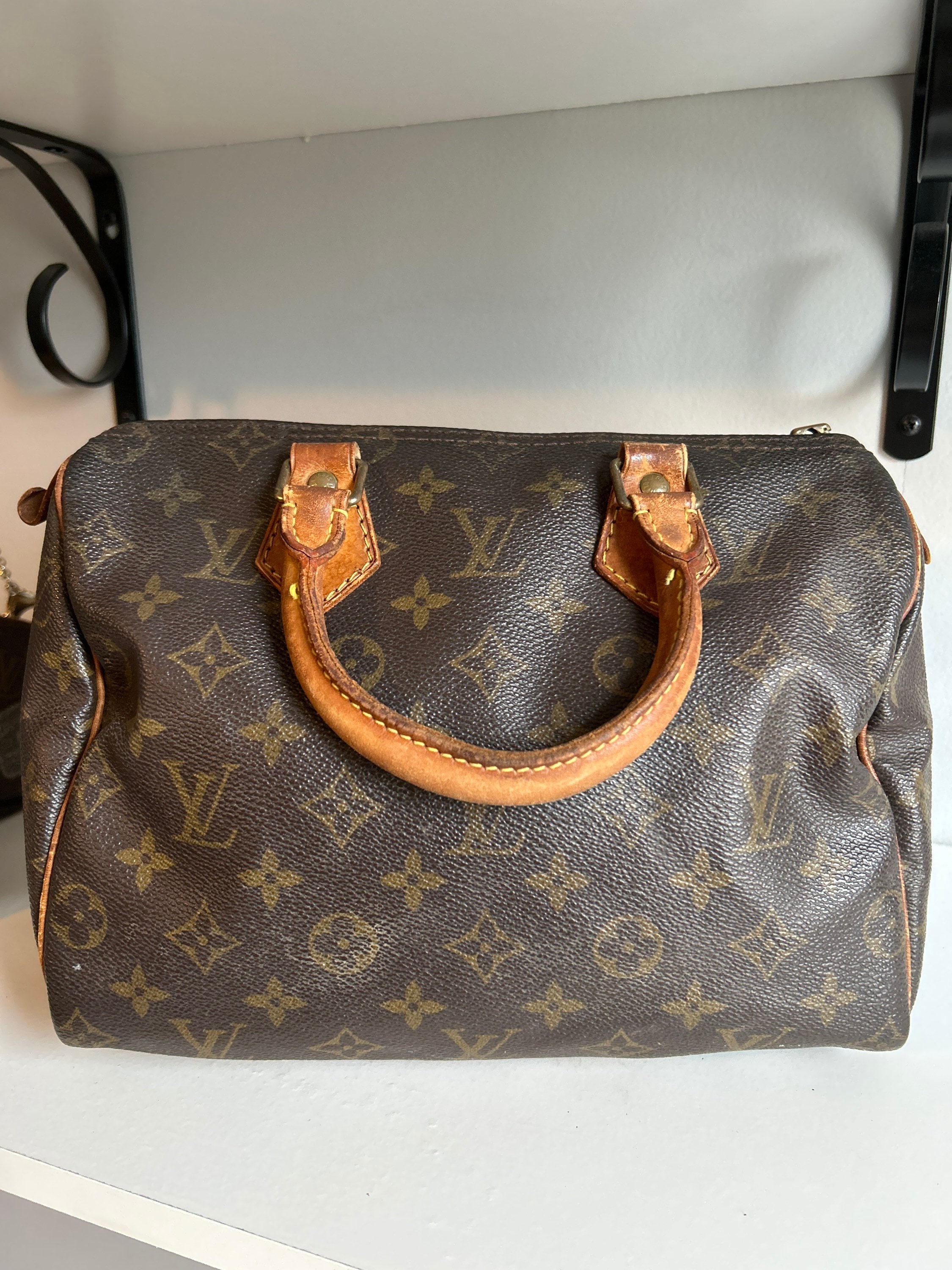 Louis Vuitton, Bags, Louis Vuitton Speedy 25 Crossbody Bag Custom With  Strap Bag Charm And Insert
