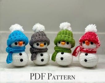 Przytulny wzór szydełkowy bałwana