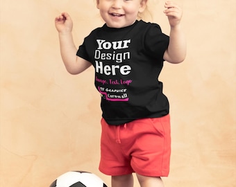 Gepersonaliseerde baby-peuter-T-shirt: ontwerp je eigen print op de voorkant