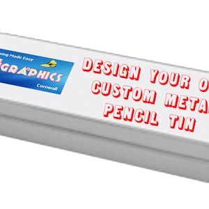 Design your own Custom Personalised Metal Pencil Tin - Pencil Case, Tin, Pencil Tin, Back to School, Gift, Pencils, Pens, Custom Pencil Case