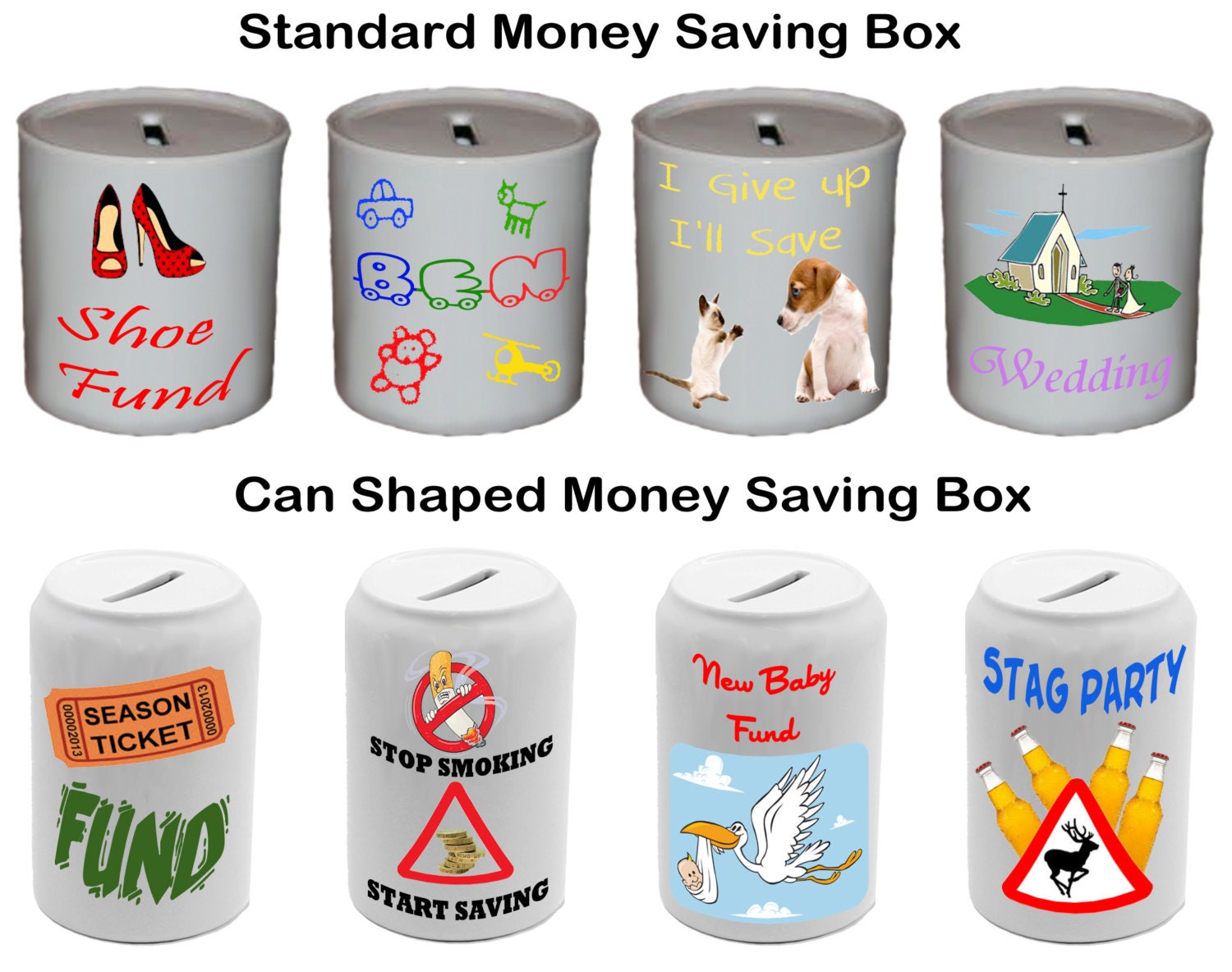 Custom Printed Money Box Print Your Personalised Design Etsy