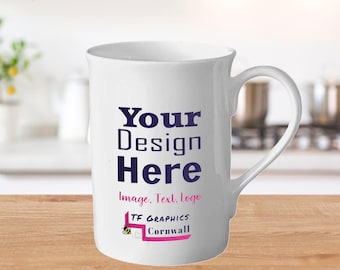 Personalized Bone China Mug: Custom Design Coffee or Tea Gift