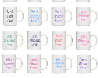 Les meilleures tasses jamais conçues - Mug 11 oz, mug personnalisé, maman, papa, cadeau, cadeau, petite amie, mari, femme, nounou, tante, grand-père, soeur, frère