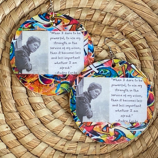 Audre Lorde Quote Earrings!