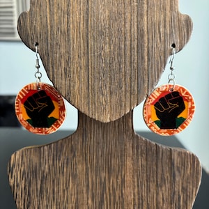 Black Power Fist earrings