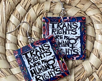 Trans Rights are Human Rights Earrings
