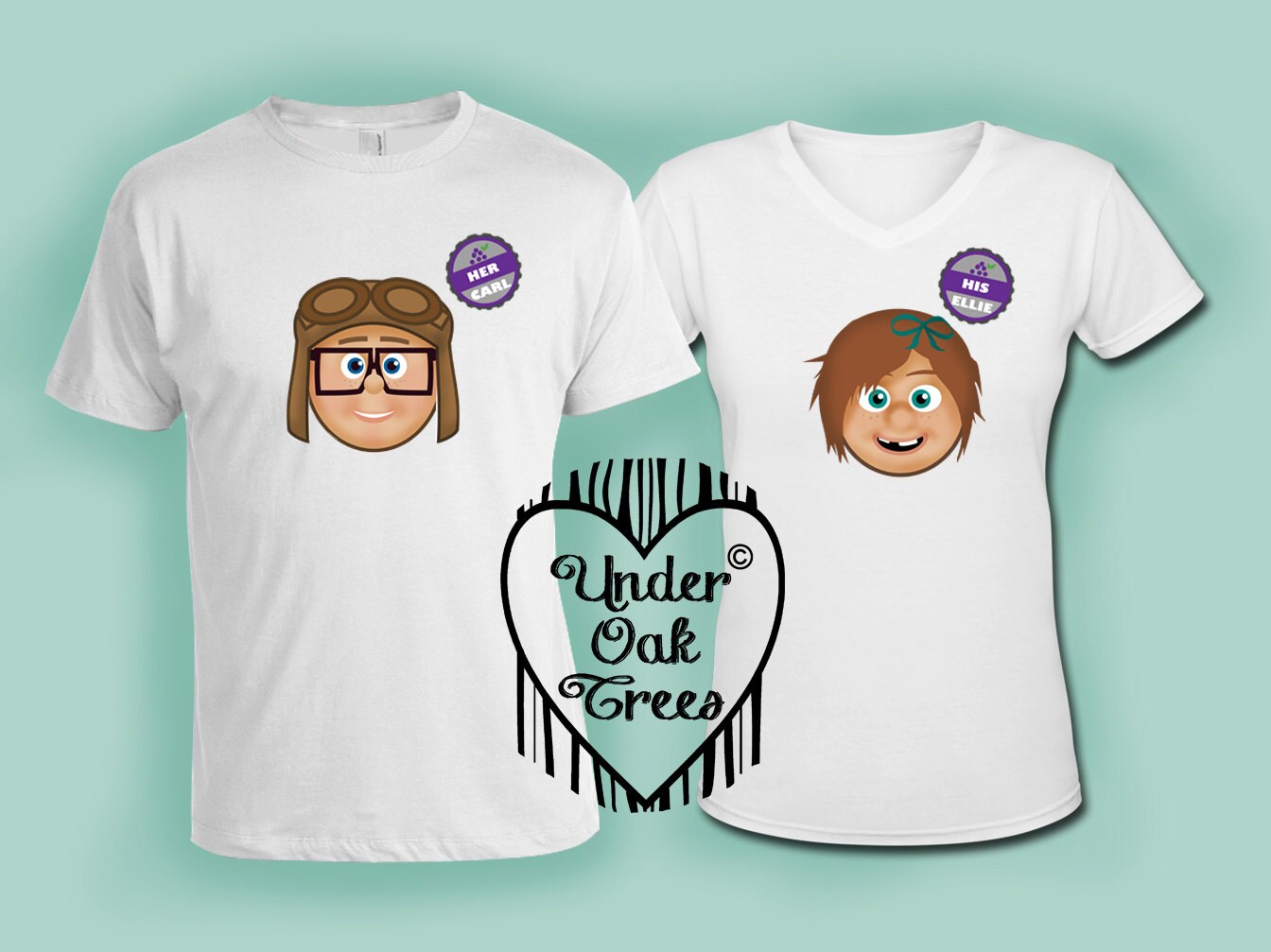 UP Carl and Ellie Couples Disney T 