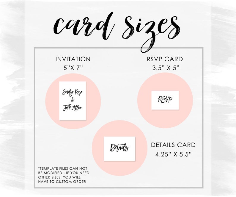 Printable Geometric Pink Floral Watercolor /& Rose Gold Wedding Invitation Set EDITABLE TEMPLATE