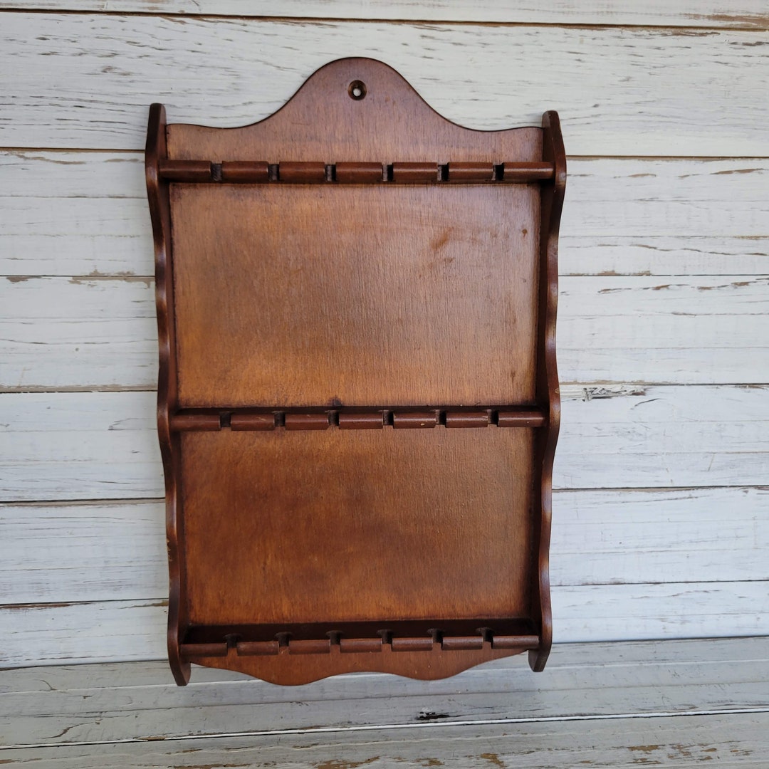 Vintage Wooden Antique Spoon Holder Antique Wall Decor Etsy