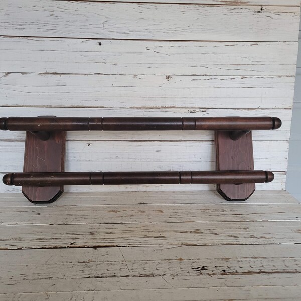 Wood Towel Bar Etsy