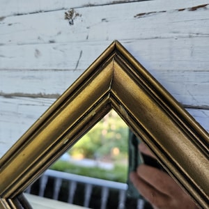 Vintage Gold Framed Wall Mirror: Small Decorative Rectangle