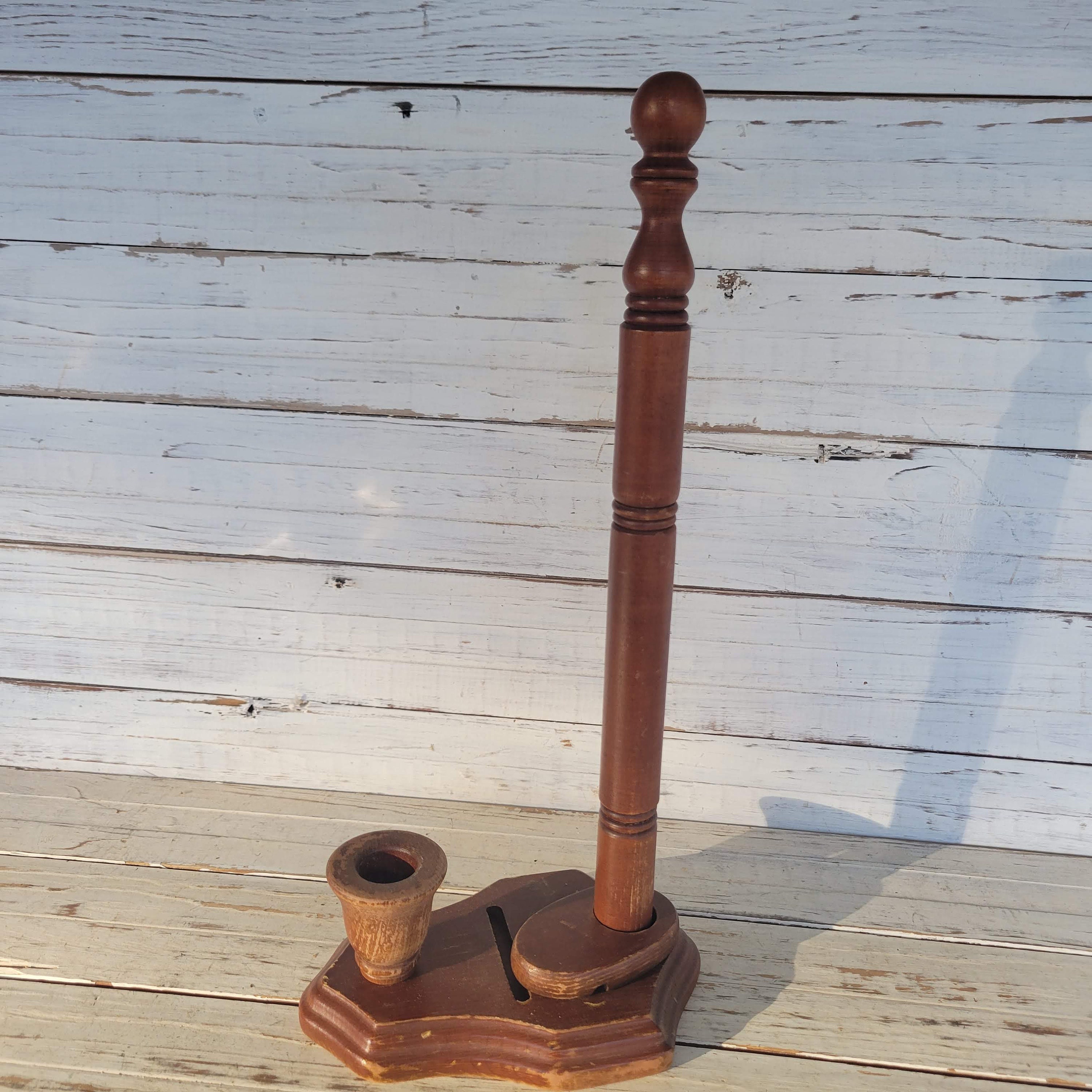 Vintage Wooden Countertop Towel Holder Cornwell Drugs Etsy