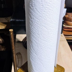 Wooden Countertop Towel Holder with Square Base