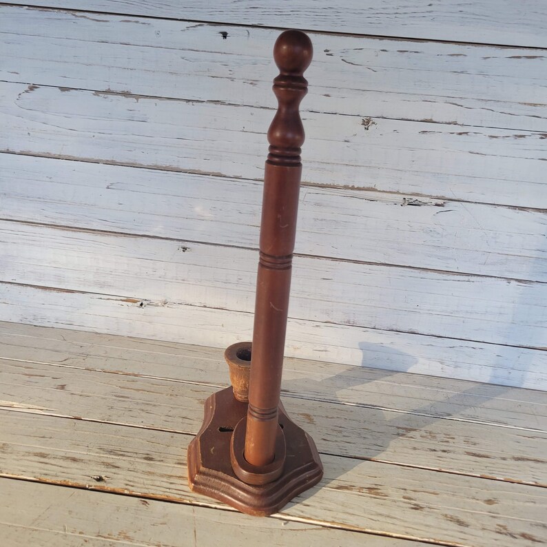 Vintage Wooden Countertop Towel Holder Cornwell Drugs Etsy