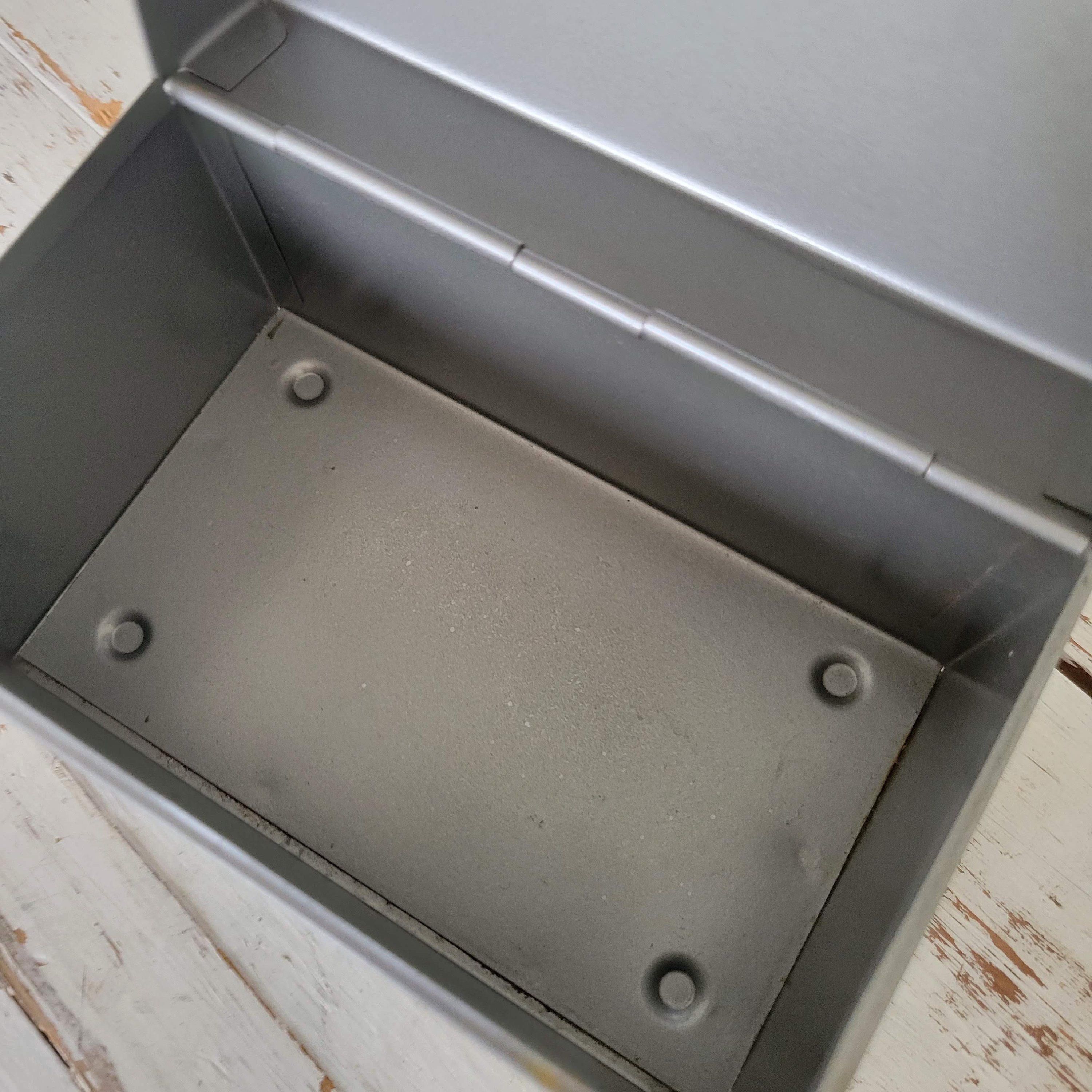 Vintage Metal Index Card Box Recipe Box Metal Storage Box Etsy