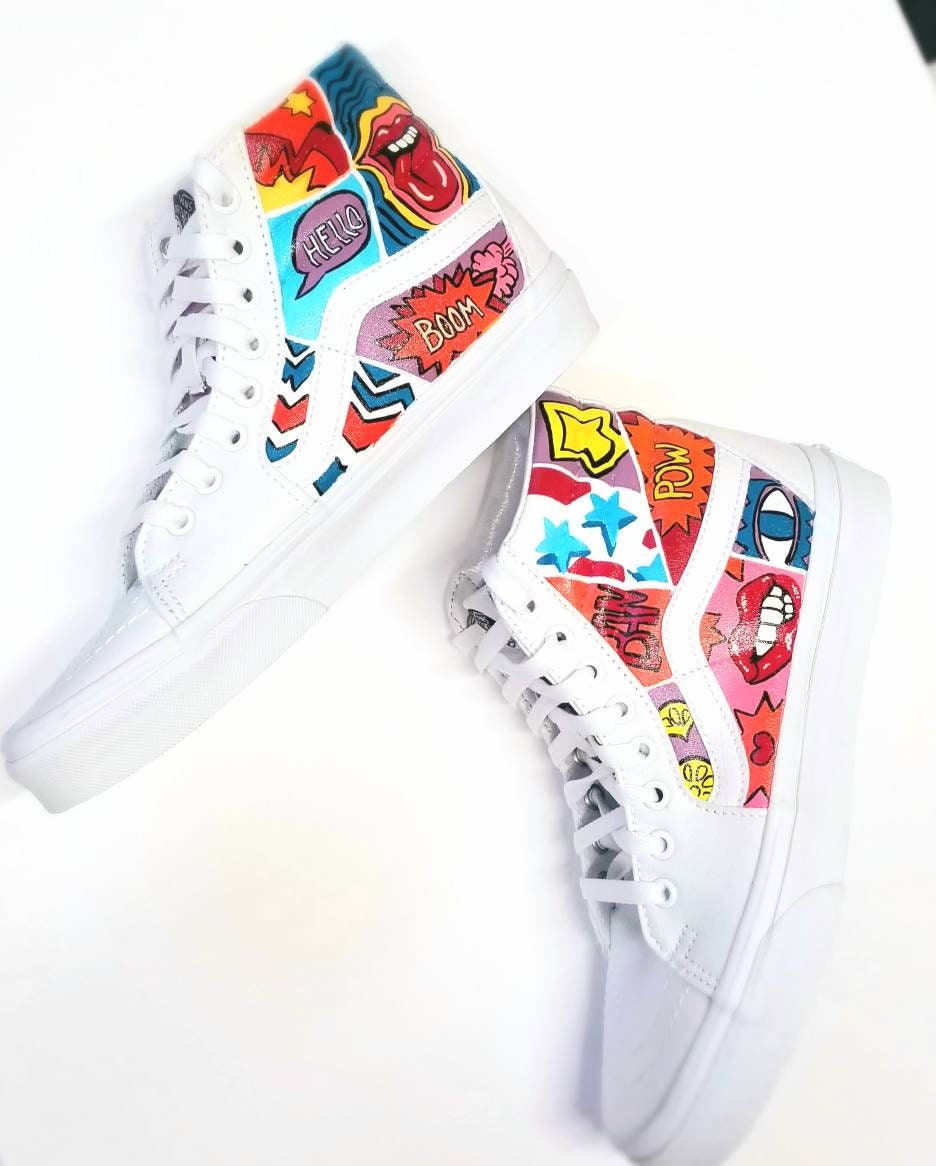 painted high top vans
