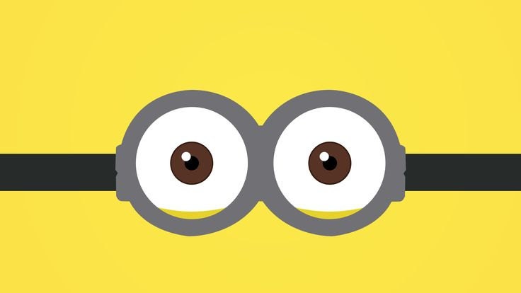 Faccia di Minion con ricamo di occhiali. Dimensioni cerchio grande. 4 6 8