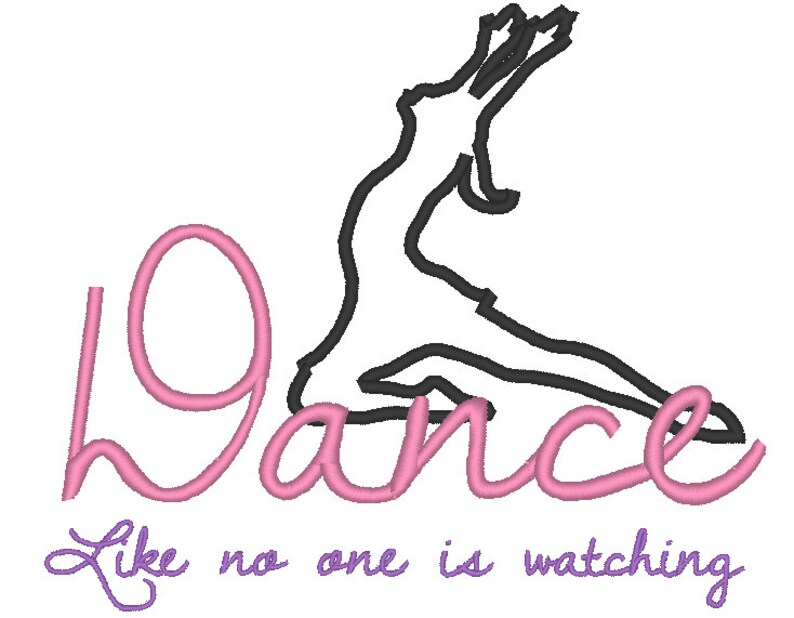 Dance contemporary Embroidery Applique Design 5x7 Etsy