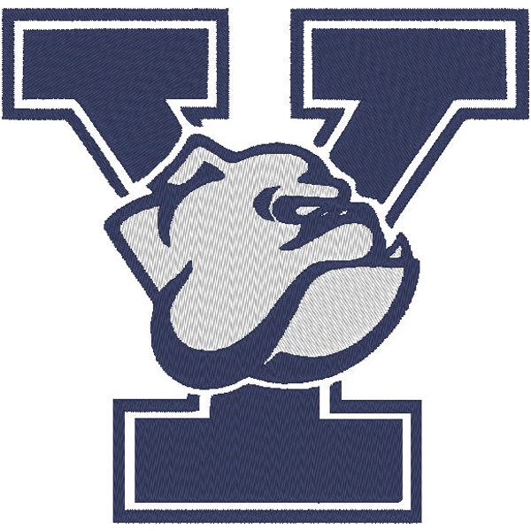 Yale Bulldogs Embroidery Design.  3 Sizes