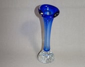 Vase Glass Crystal Blockvase ASEDA Sweden 70s Design around Solifleur