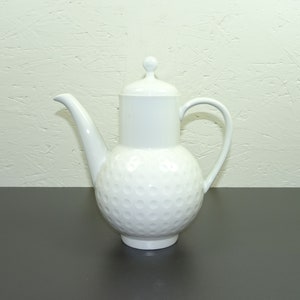 Arzberg Löffelhardt Form 2375 Design Coffee Pot Porcelain Plain White Portion Pot