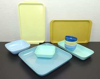 Melamin Schalen + Tabletts, verschiedene Küchenhelfer Untensilien , Kreutz PW Hartplastik Polyplast DDR